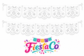PAQ. 10 PZAS PAPEL PICADO EN TIRA 1/2 DESTELLO BLANCO