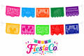 PAQ. 10 PZAS PAPEL PICADO EN TIRA 1/2 CUMPLEAÑOS MULTICOLOR